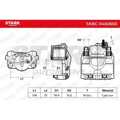 Zacisk Hamulcowy Stark SKBC-0460650 SKBC-0460650 - foto 5