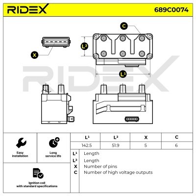 Cewka Zapłonowa RIDEX 689C0074 689C0074 - foto 7