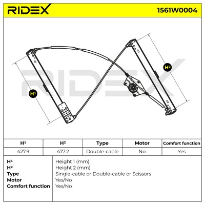 Podnośnik szyby RIDEX 1561W0004 1561W0004 - foto 7