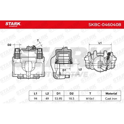 Zacisk Hamulcowy Stark SKBC-0460408 SKBC-0460408 - foto 3