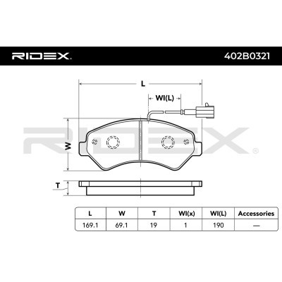 Klocki hamulcowe RIDEX 402B0321 402B0321 - foto 6