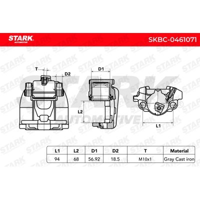 Zacisk Hamulcowy Stark SKBC-0461071 SKBC-0461071 - foto 6