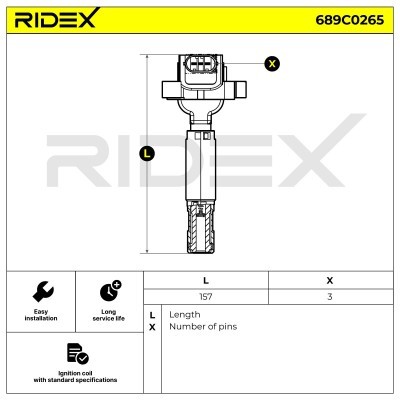 Cewka Zapłonowa RIDEX 689C0265 689C0265 - foto 3