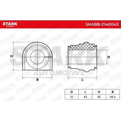 Tuleja Stabilizatora Stark SKABB-2140043 SKABB-2140043 - foto 6