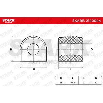 Tuleja Stabilizatora Stark SKABB-2140044 SKABB-2140044 - foto 6