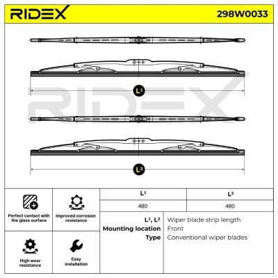 Pióro Wycieraczki RIDEX 298W0033 298W0033 - foto 5