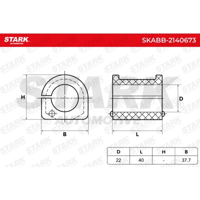 Tuleja Stabilizatora Stark SKABB-2140673 SKABB-2140673 - foto 5