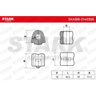 Tuleja Stabilizatora Stark SKABB-2140356 SKABB-2140356 - foto 6