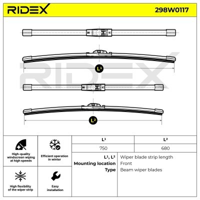 Pióro Wycieraczki RIDEX 298W0117 298W0117 - foto 8