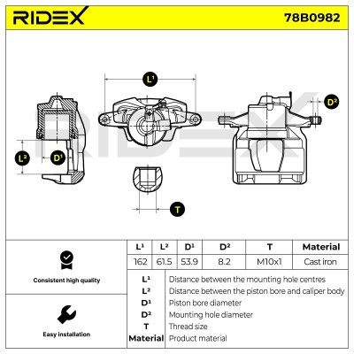 Zacisk Hamulcowy RIDEX 78B0982 78B0982 - foto 6