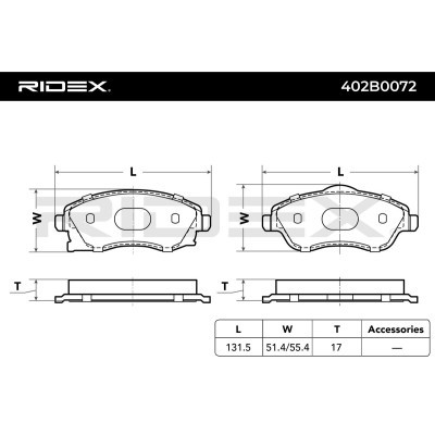Klocki hamulcowe RIDEX 402B0072 402B0072 - foto 5