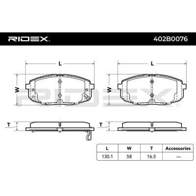 Klocki hamulcowe RIDEX 402B0076 402B0076 - foto 3