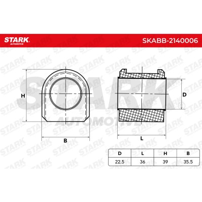 Tuleja Stabilizatora Stark SKABB-2140006 SKABB-2140006 - foto 5