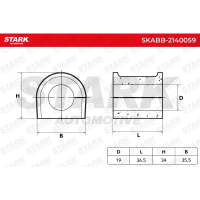 Tuleja Stabilizatora Stark SKABB-2140059 SKABB-2140059 - foto 5
