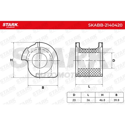 Tuleja Stabilizatora Stark SKABB-2140420 SKABB-2140420 - foto 5