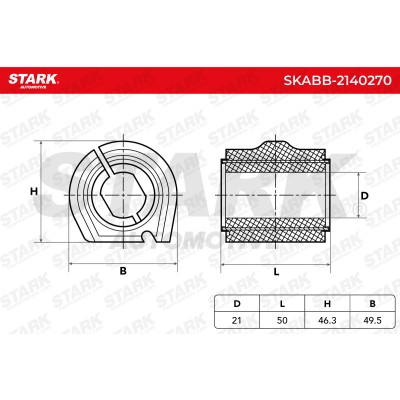 Tuleja Stabilizatora Stark SKABB-2140270 SKABB-2140270 - foto 5