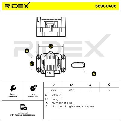 Cewka Zapłonowa RIDEX 689C0406 689C0406 - foto 6