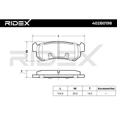 Klocki hamulcowe RIDEX 402B0198 402B0198 - foto 6