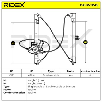 Podnośnik szyby RIDEX 1561W0515 1561W0515 - foto 6