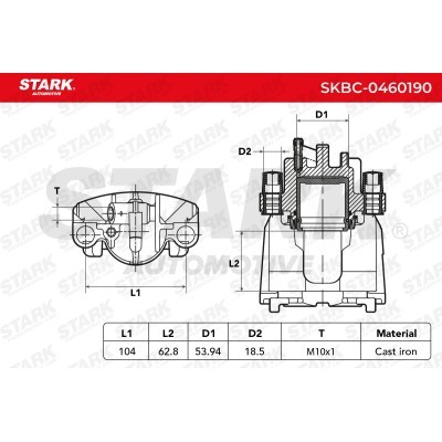 Zacisk Hamulcowy Stark SKBC-0460190 SKBC-0460190 - foto 3