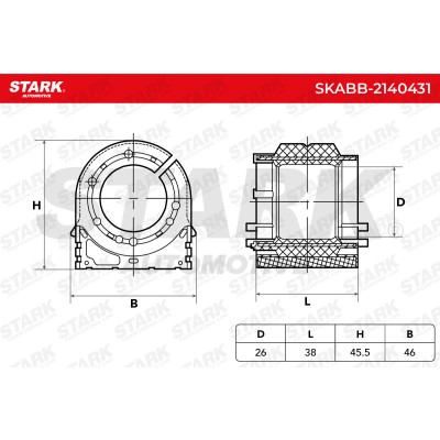 Tuleja Stabilizatora Stark SKABB-2140431 SKABB-2140431 - foto 5