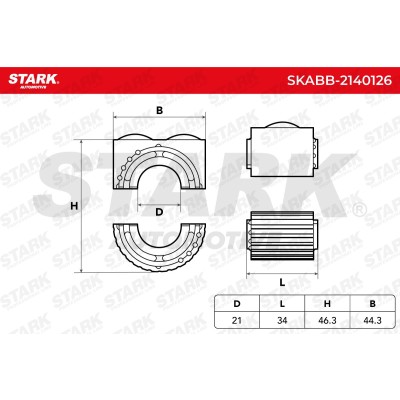 Tuleja Stabilizatora Stark SKABB-2140126 SKABB-2140126 - foto 4