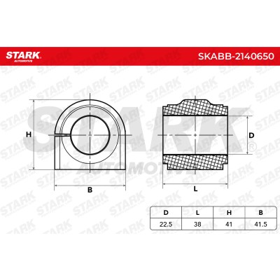 Tuleja Stabilizatora Stark SKABB-2140650 SKABB-2140650 - foto 6