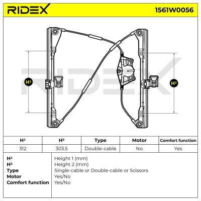 Podnośnik szyby RIDEX 1561W0056 1561W0056 - foto 6