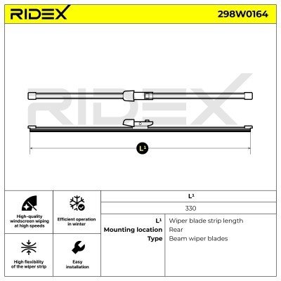 Щетка стеклоочистителя заднего стекла RIDEX 298W0164 298W0164 - foto 6