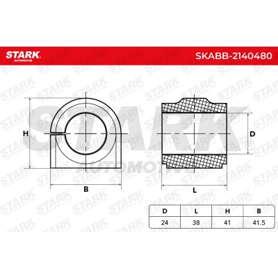Tuleja Stabilizatora Stark SKABB-2140480 SKABB-2140480 - foto 5