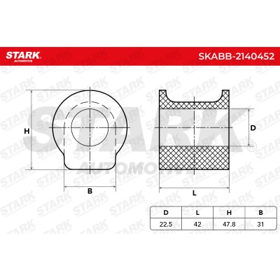 Tuleja Stabilizatora Stark SKABB-2140452 SKABB-2140452 - foto 6