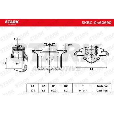 Zacisk Hamulcowy Stark SKBC-0460690 SKBC-0460690 - foto 6