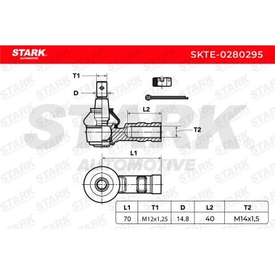 Końcówka drążka kierowniczego Stark SKTE-0280295 SKTE-0280295 - foto 4