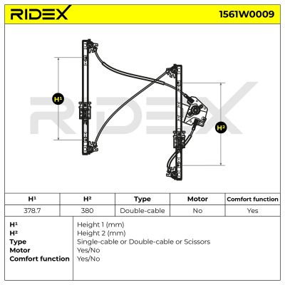 Podnośnik szyby RIDEX 1561W0009 1561W0009 - foto 8