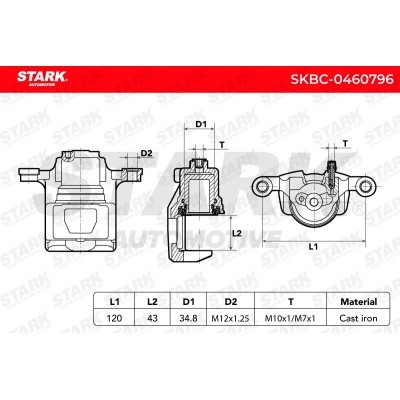 Zacisk Hamulcowy Stark SKBC-0460796 SKBC-0460796 - foto 6