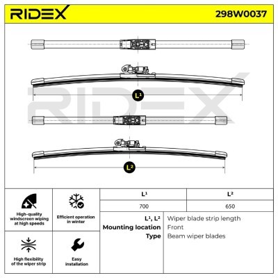 Pióro Wycieraczki RIDEX 298W0037 298W0037 - foto 3