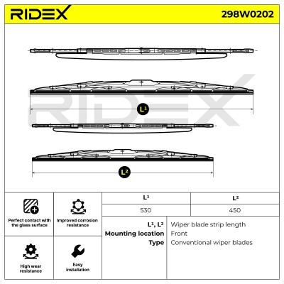 Pióro Wycieraczki RIDEX 298W0202 298W0202 - foto 5