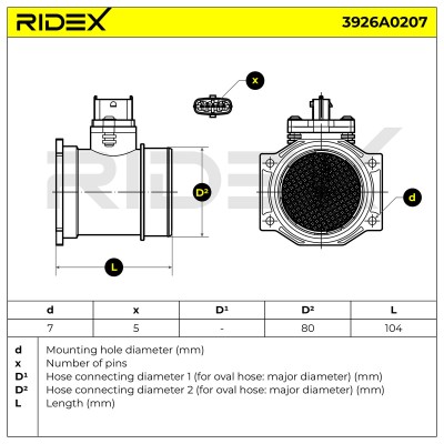 Przepływomierz RIDEX 3926A0207 3926A0207 - foto 6