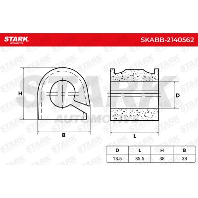 Tuleja Stabilizatora Stark SKABB-2140562 SKABB-2140562 - foto 6