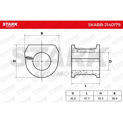 Tuleja Stabilizatora Stark SKABB-2140179 SKABB-2140179 - foto 5