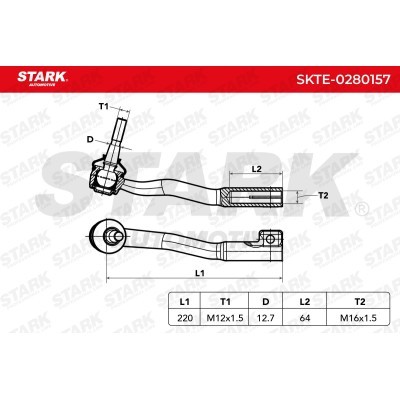 Końcówka drążka kierowniczego Stark SKTE-0280157 SKTE-0280157 - foto 6
