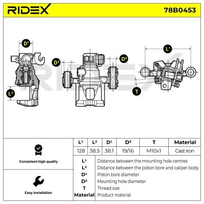 Zacisk Hamulcowy RIDEX 78B0453 78B0453 - foto 6