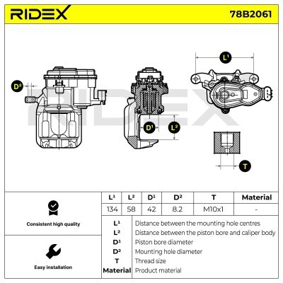 Zacisk Hamulcowy RIDEX 78B2061 78B2061 - foto 6