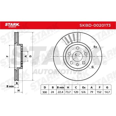 Tarcza hamulcowa Stark SKBD-0020173 SKBD-0020173 - foto 5