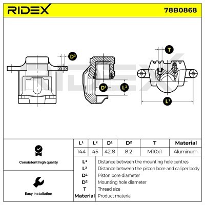 Zacisk Hamulcowy RIDEX 78B0868 78B0868 - foto 5