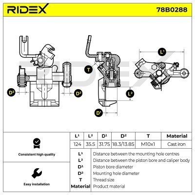 Zacisk Hamulcowy RIDEX 78B0288 78B0288 - foto 8