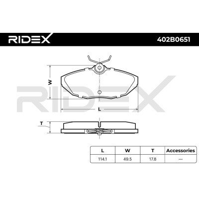 Klocki hamulcowe RIDEX 402B0651 402B0651 - foto 7