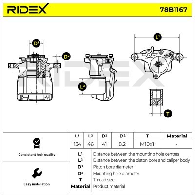 Zacisk Hamulcowy RIDEX 78B1167 78B1167 - foto 5