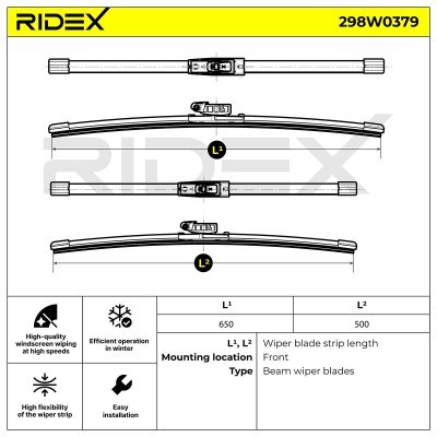 Pióro Wycieraczki RIDEX 298W0379 298W0379 - foto 7