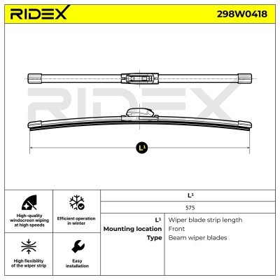 Pióro Wycieraczki RIDEX 298W0418 298W0418 - foto 6